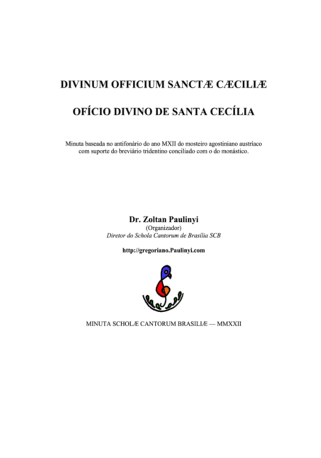 capítulo por capítulo baixar Ofício Divino De Santa Cecília (divinum Officium Sanctae Caeciliae)