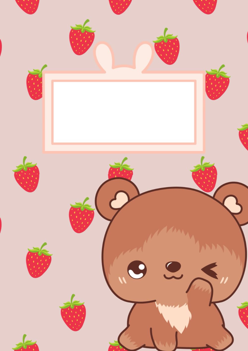 Kawaii Notebook (120pg Blank Lines); Kawaii Journal; Kawaii Accessories; Kawaii Stationery; Kawaii Stuff: Style: Kawaii Strawberry Teddy Bear baixar livro de graça