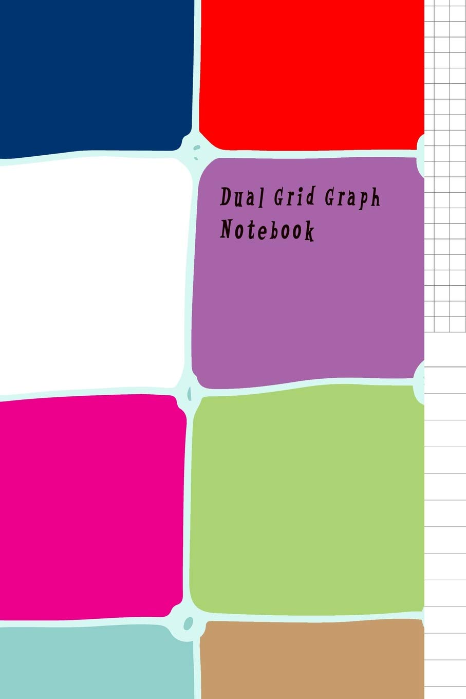 Dual Grid Graph Notebook: Book Half Lined and Half Graph 5x5 on Same Page, Coordinate, Grid, Squared, Math Paper, Diary Journal Organizer to Get Creative, Colorful Soft Cover baixar livro de graça