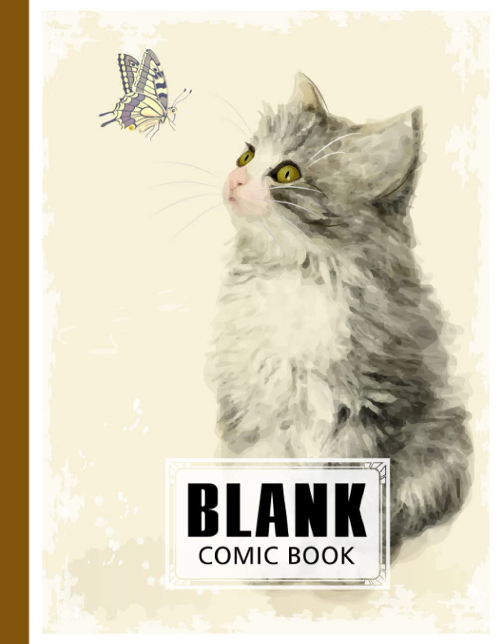 ler totalmente Blank Comic Book: Vintage Cat Cover, Create Your Own Story, Journal, Notebook, Sketchbook for Kids and Adults, 120 Pages - Size 8.5" x 11" Notebook by Carl Moll