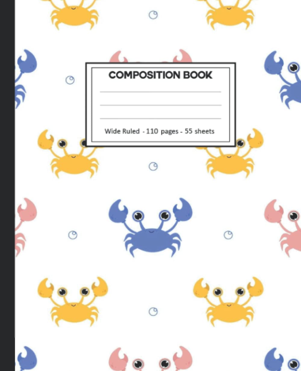 Composition Notebook: College Ruled: 110+ Lined Pages Writing Journal: Crabs on White. baixar livro de graça