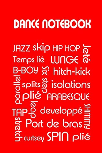 Dance Notebook: Red Dance Notebook Lined 150 Pages (Dance journals to write in) baixar o livro de graça
