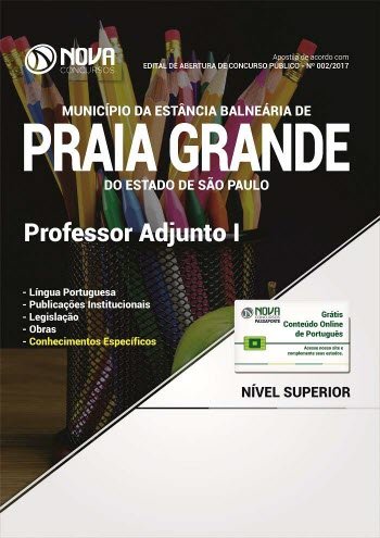 Apostila Pref. de Praia Grande-SP 2017 - Professor Adjunto I baixar o livro de graça