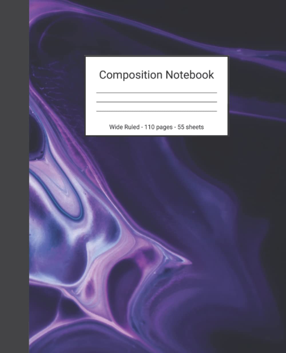 Composition Notebook: Wide Ruled Paper Notebook Journal - Pretty Purple Abstract Painting - Blank Wide Lined Workbook baixar livro de graça