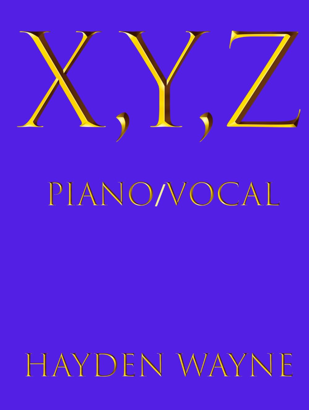 X, Y, Z piano/vocal