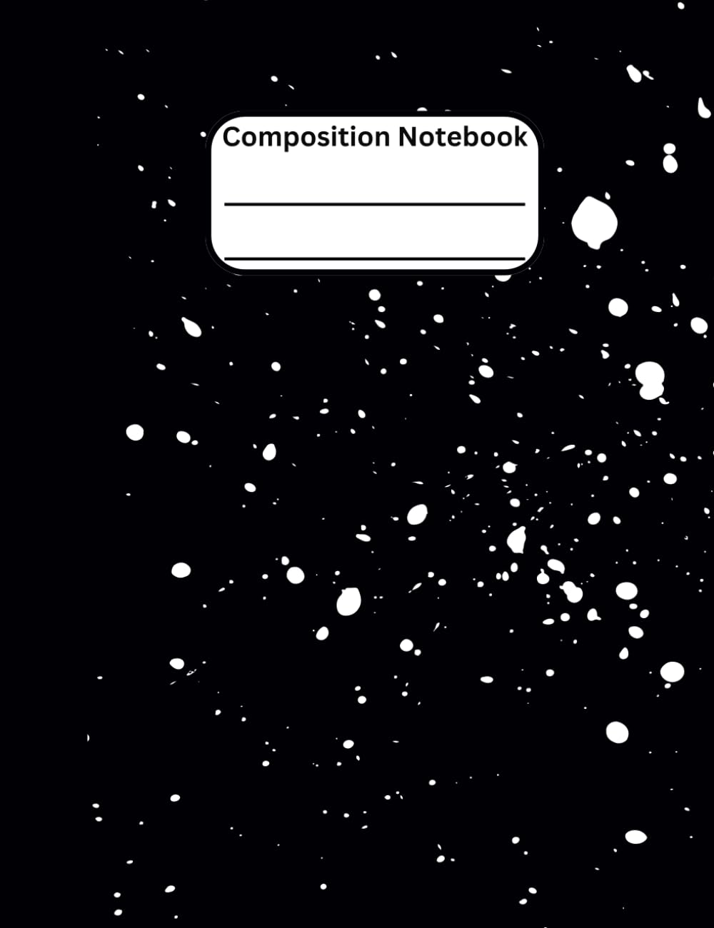 ler totalmente Black Composition Notebook College Ruled: 9.75x7.5 Size, Matte Cover, 110 Pages, Version 1O