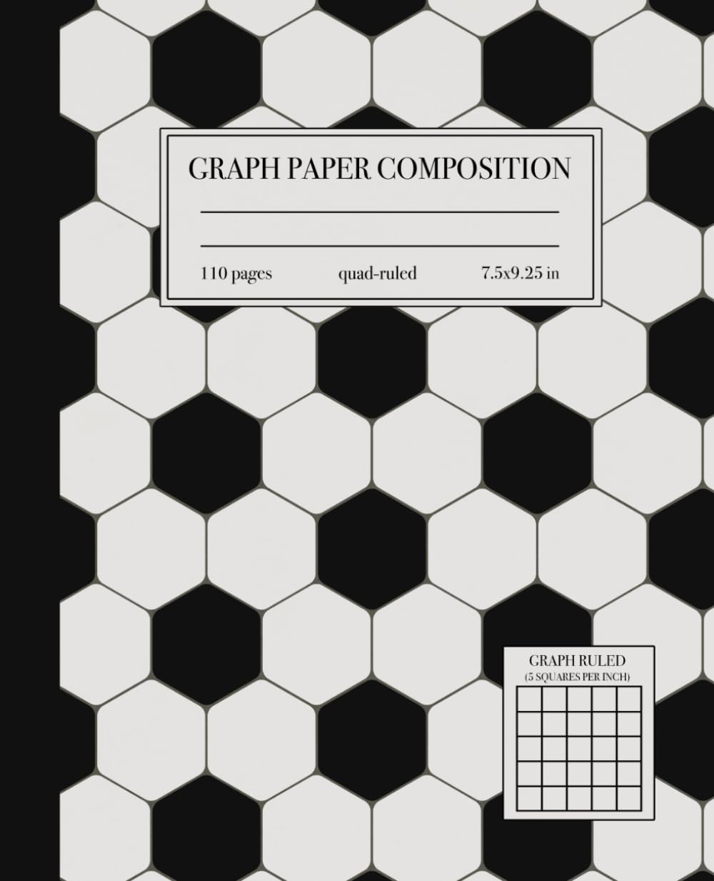 Graph Paper Composition Notebook, 5x5 Quad-Ruled, 7.5"x9.25": Grid Paper for Math & Science Students, 5 Squares per Inch, 110 pages, Soccer Tile Pattern Cover baixar o livro de graça