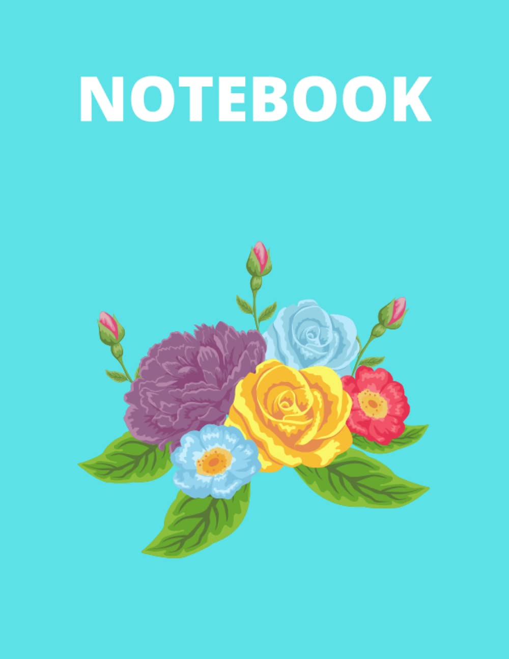 Notebook: Cute Flowers, Wide-Ruled, 8,5 x 11, 120 Pages, For kids, Teens, And Adults (Composition Notebook) baixar o livro de graça