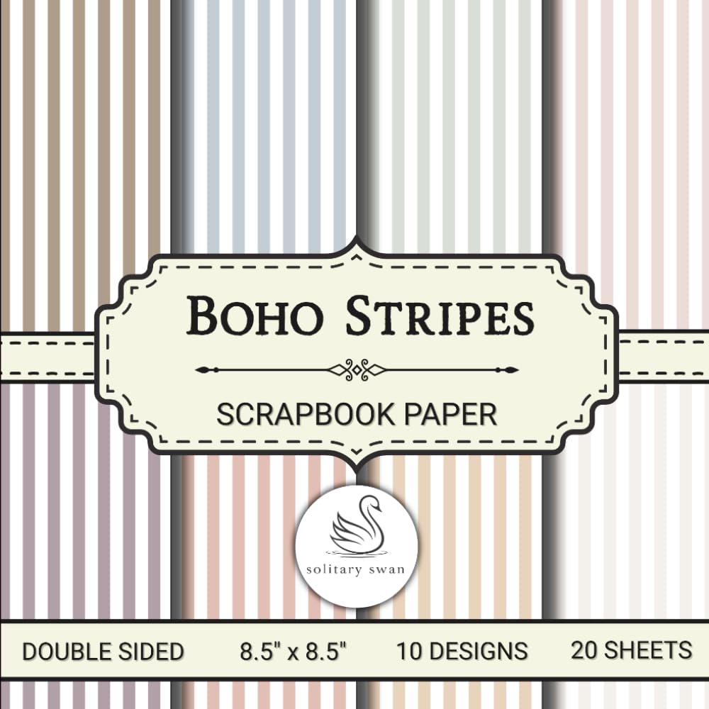 capítulo por capítulo baixar Boho Stripes Scrapbook Paper: Decorative 20 Double-Sided Pages for Card Making, Mixed Media, and Decoupage
