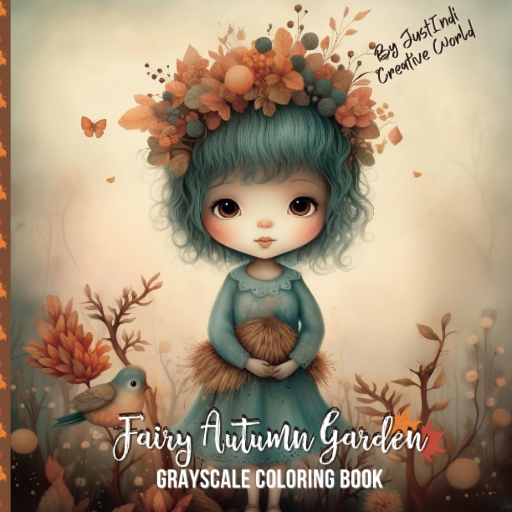 Fairy Autumn Garden, Grayscale Coloring Book (Super Cute Grayscale Coloring Books) baixar o livro de graça