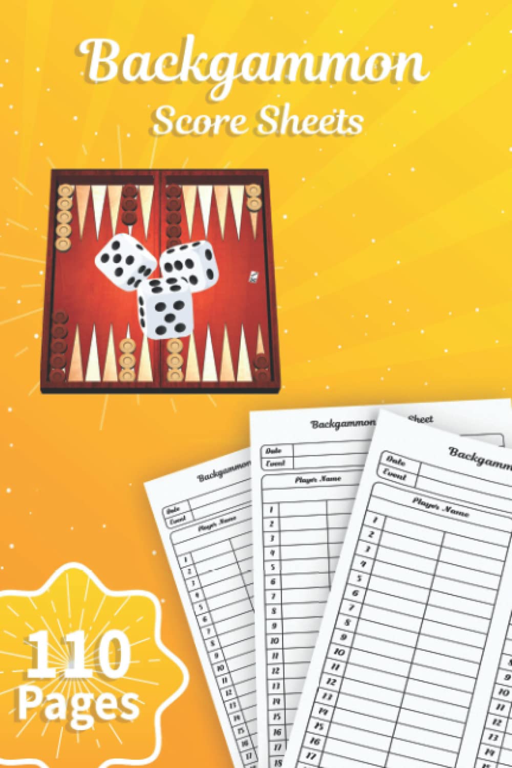 ler totalmente Backgammon Score Sheets: Backgammon Score Book | 110 Score sheets with Small Size 6 x 9 inch