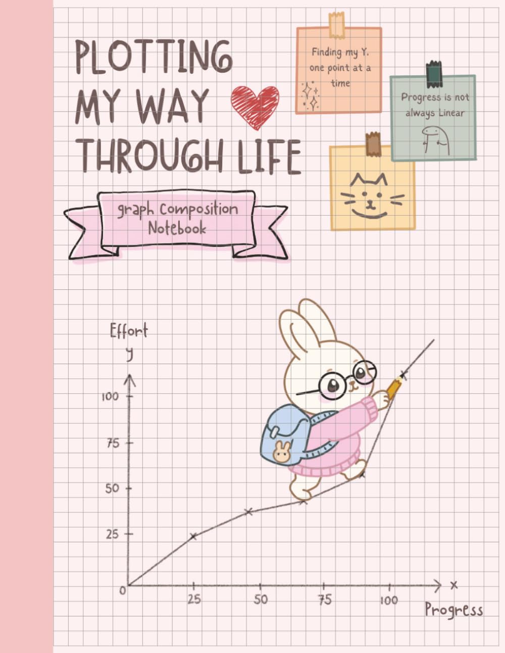 Graph Paper Composition Notebook: Plotting My Way Through Life – Cute Pink Grid Paper Notebook: 4x4 Quad Ruled Grid Paper for Math, Science, Engineering, Drawing, Doodling & Notes | 8.5 x 11 Inches baixar o livro de graça