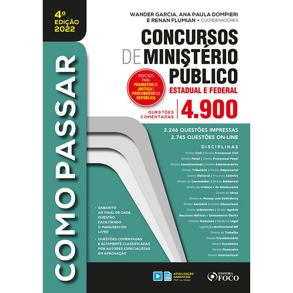 COMO PASSAR EM CONCURSOS DE MINISTÉRIO PÚBLICO - ESTADUAL E FEDERAL - 4ª ED - 2022 baixar o livro de graça