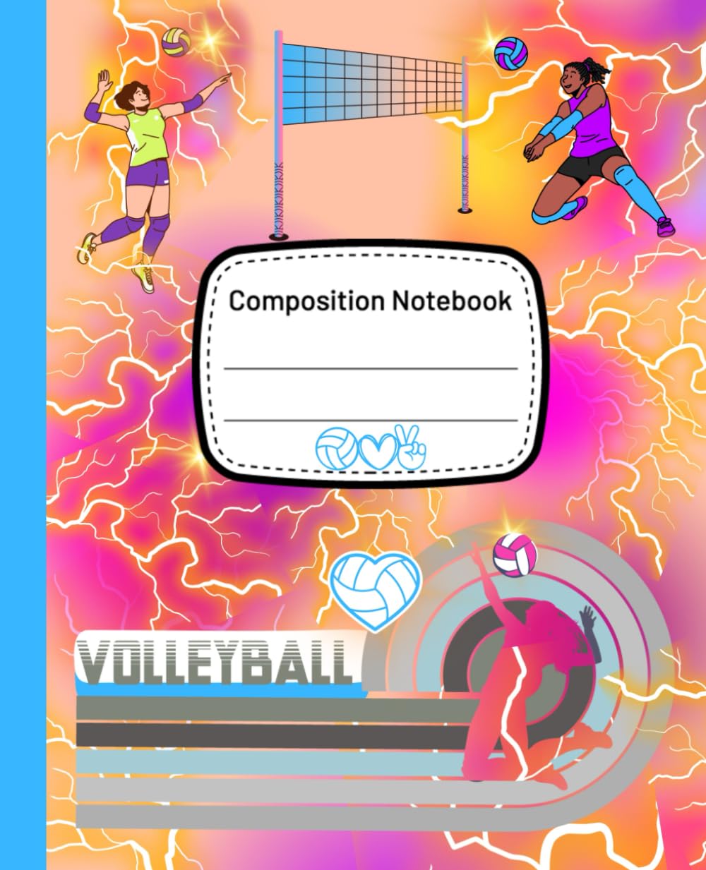 Composition Notebook Wide Ruled: Cute Volleyball Aesthetic Sports Lined Journal for Girls baixar o livro de graça
