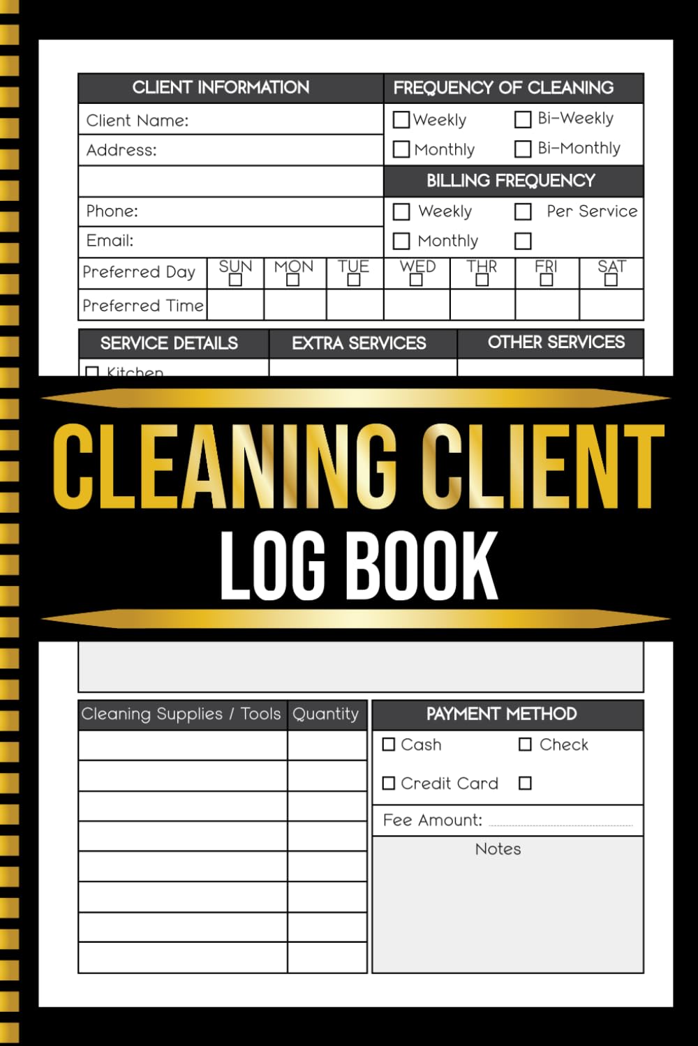 ler totalmente Cleaning Client Log Book: A Client Information Organizer for House Cleaning Businesses to Track Schedules, Services, Payments & Special Instructions | 110 Pages | 6x9 inches