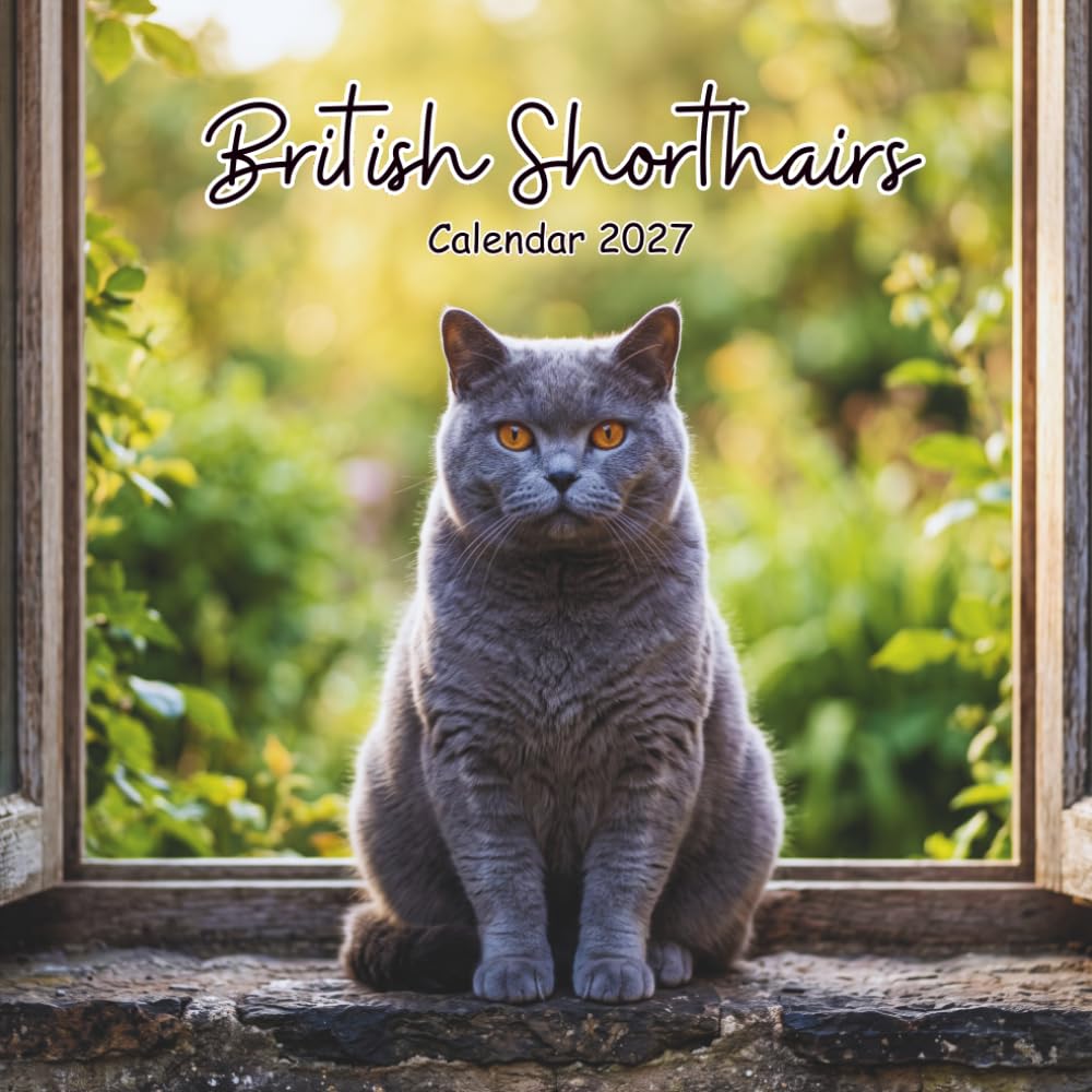British Shorthairs Calendar 2027: Round Faced Cats with Plush Coats and Quiet Charm | Size 8.5 x 8.5 In baixar o livro de graça
