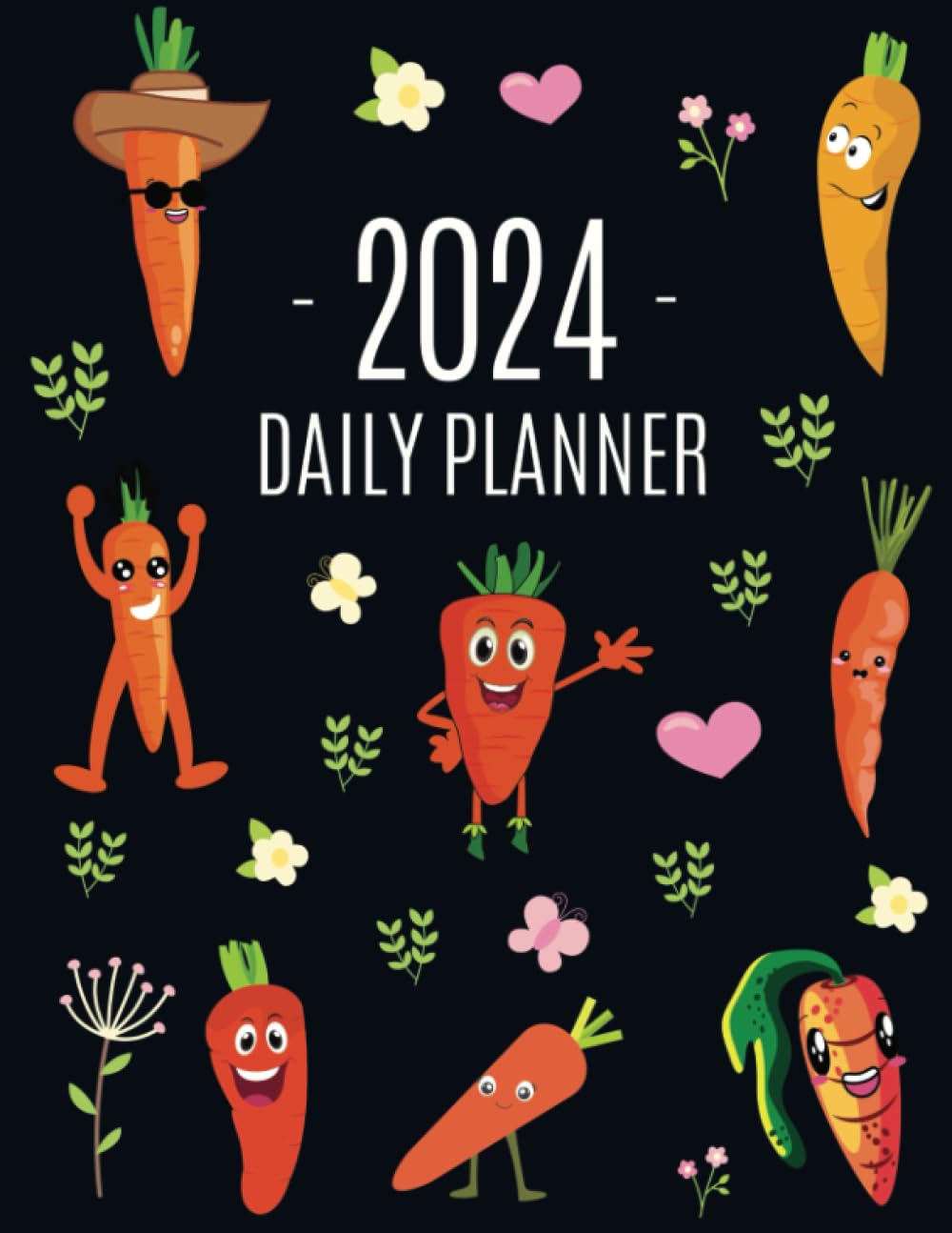 capítulo por capítulo baixar Carrot Planner 2024: Daily Organizer: January–December (12 Months) | Cute Year Scheduler with Orange Root Vegetable