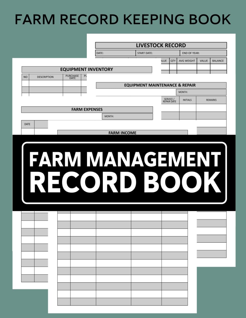 Farm Management Record Keeping Book: Farming Organizer Journal for Livestock Tracking, Equipment Inventory, Repairs, Income, and Expenses baixar o livro de graça