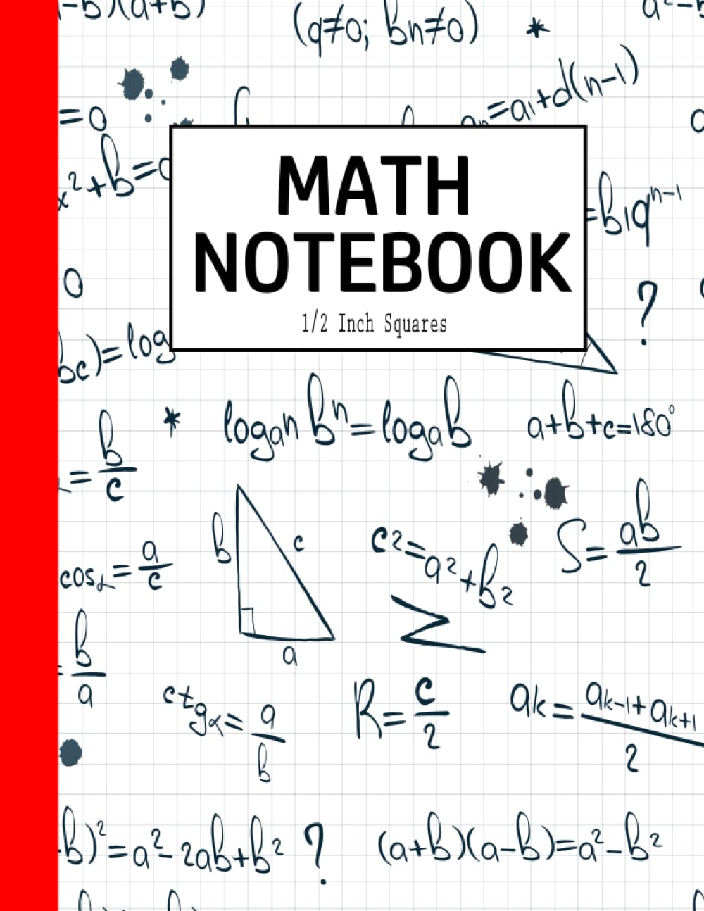 Math Notebook 1/2 Inch Squares Lined Graph Paper For Kids and Students | 1/2 Quad Ruled Notebook for Kids: 8.5x11" | 120 Pages Graph PAper Notebook for Math and Science Students baixar o livro de graça