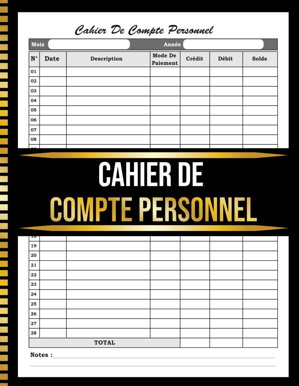 capítulo por capítulo baixar Cahier De Compte Personnel: Journal de Gestion de Compte Personnel Avec Crédit, Débit et Solde – Format A4 (French Edition)