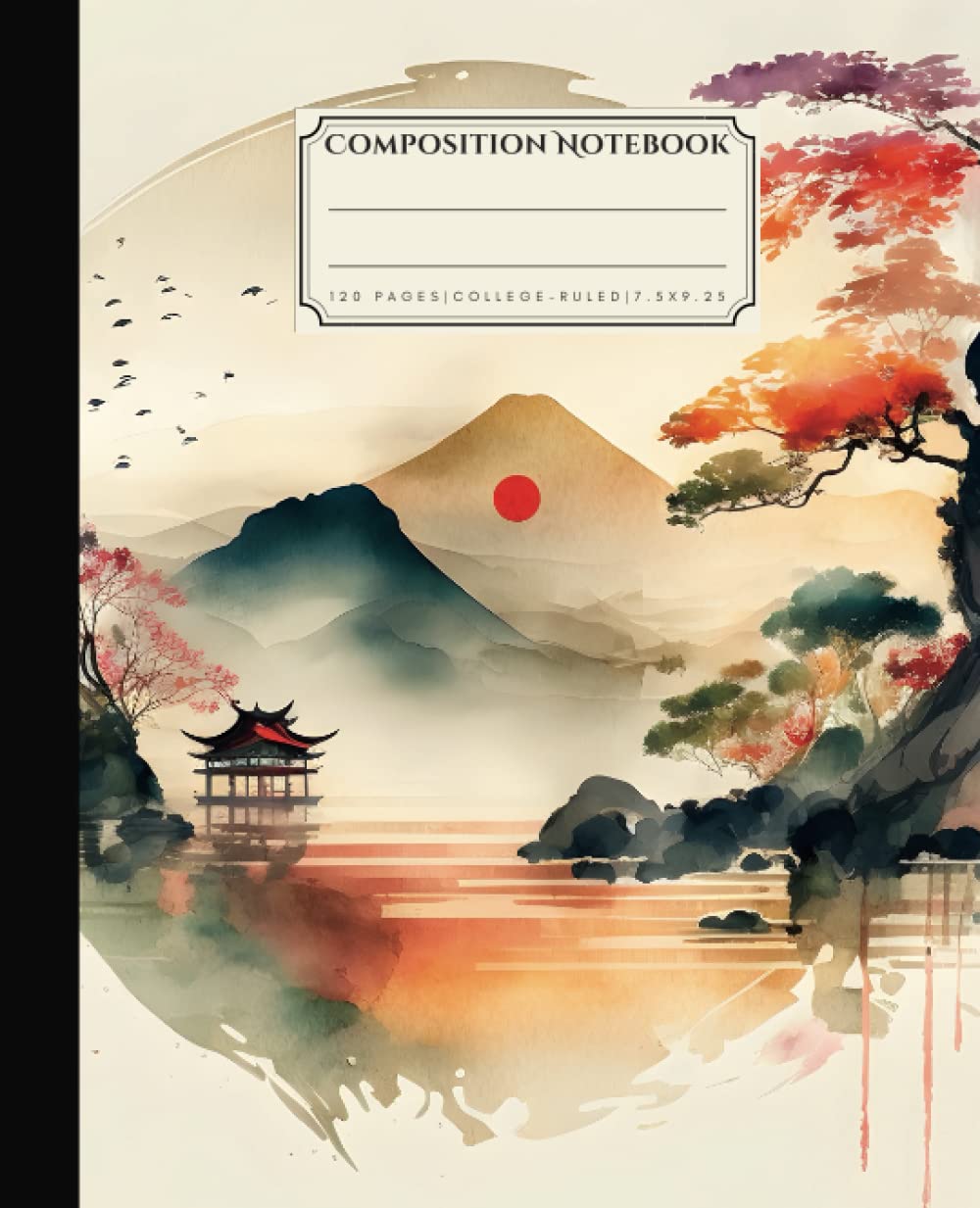 capítulo por capítulo baixar Composition Notebook: Japanese Landscape Watercolor Art Notebook | College-Ruled | 120 Pages | 7.5" x 9.75" | Perfect For School, College, Work, Log Books, or Journaling