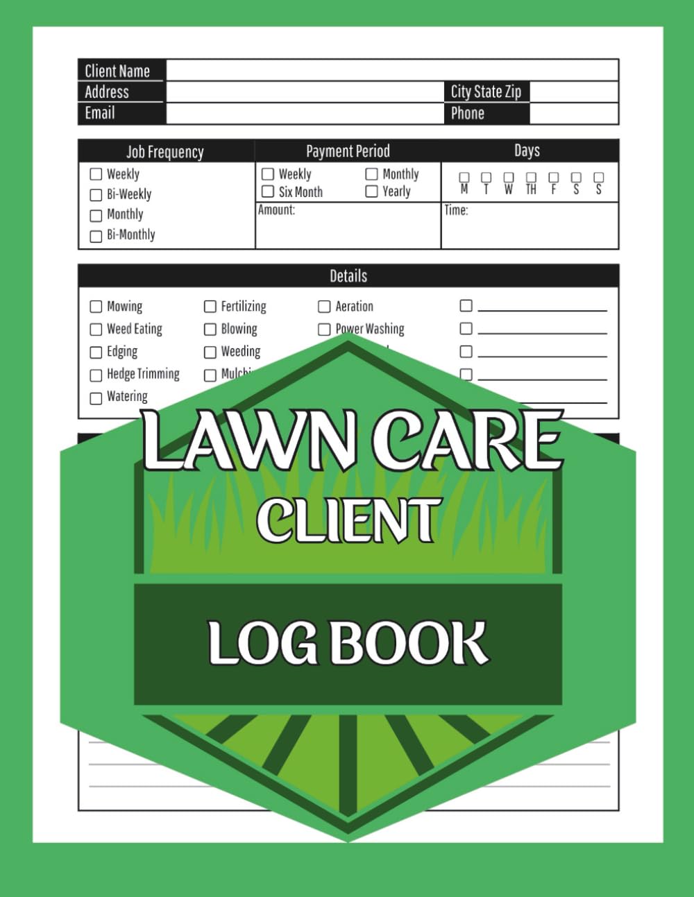 ler totalmente Lawn Care Client Logbook: Landscaping Business Record Book to Track Customers, Jobs, Services, Payments & Referrals | Lawn Maintenance Scheduling Organizer