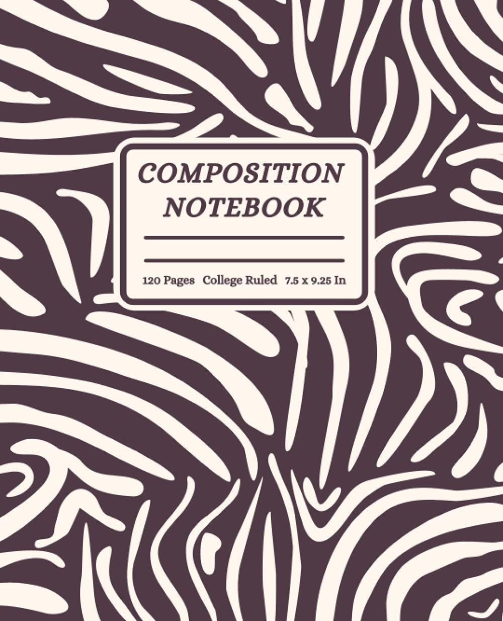Brown Composition Notebook: Brown Zebra College Ruled Notebook for School Work and Note Taking 120 Blank Ruled Pages 7,5 x 9,25 Inches Matte Finish Cover baixar livro de graça