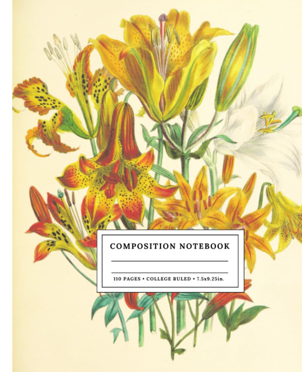 Composition Notebook College Ruled: Vintage Flower Botanical Illustration | Accurate 9/32" Line Spacing | Cottagecore Aesthetic Journal for Gardening, School, Office, College baixar livro de graça