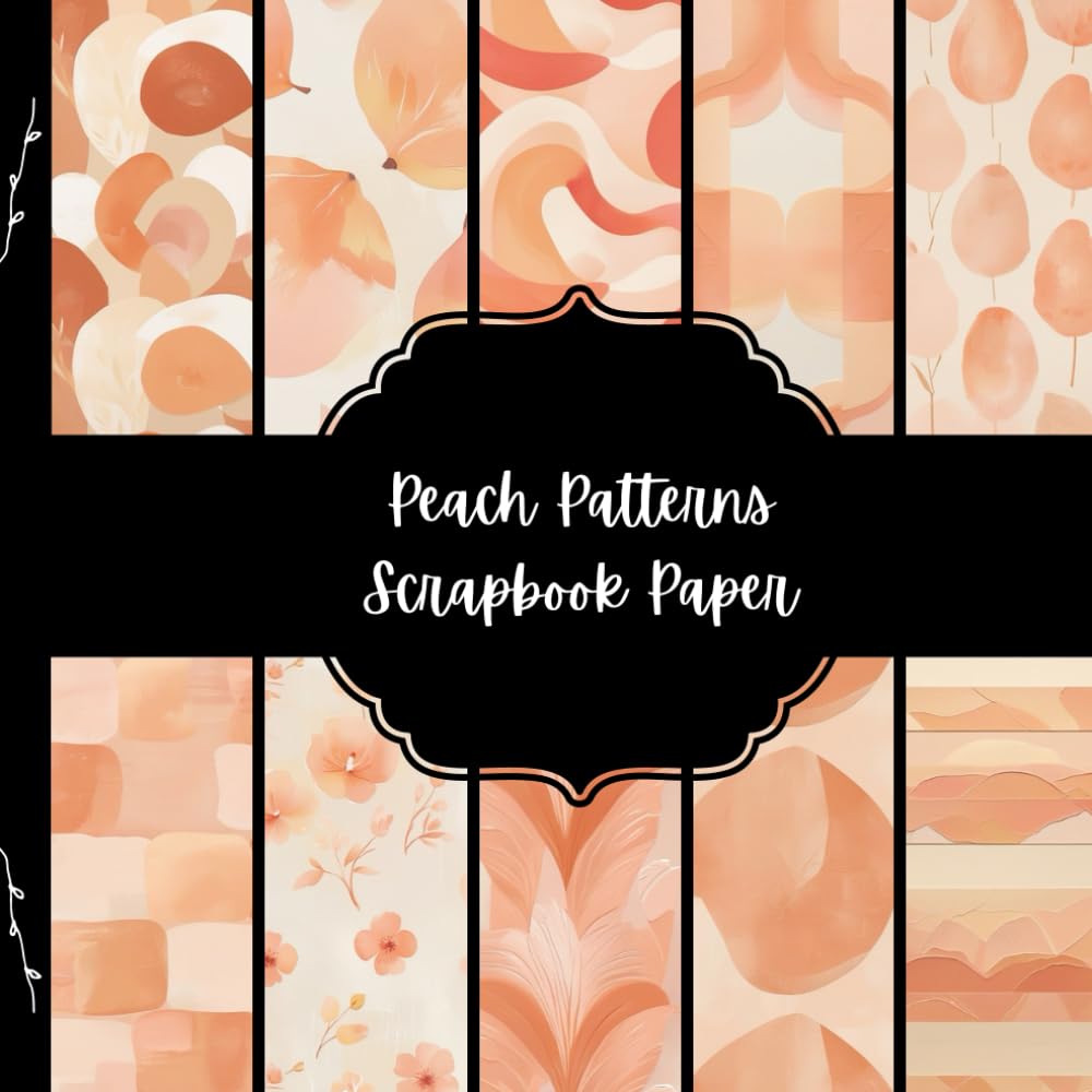 Peach Patterns Scrapbook Paper, Orange Patterns Junk Journal Paper, Delicate Decorative Paper, DIY Projects, Origami, Collage Sheets, Decoupage Paper, 10 Designs, Double SIded baixar o livro de graça