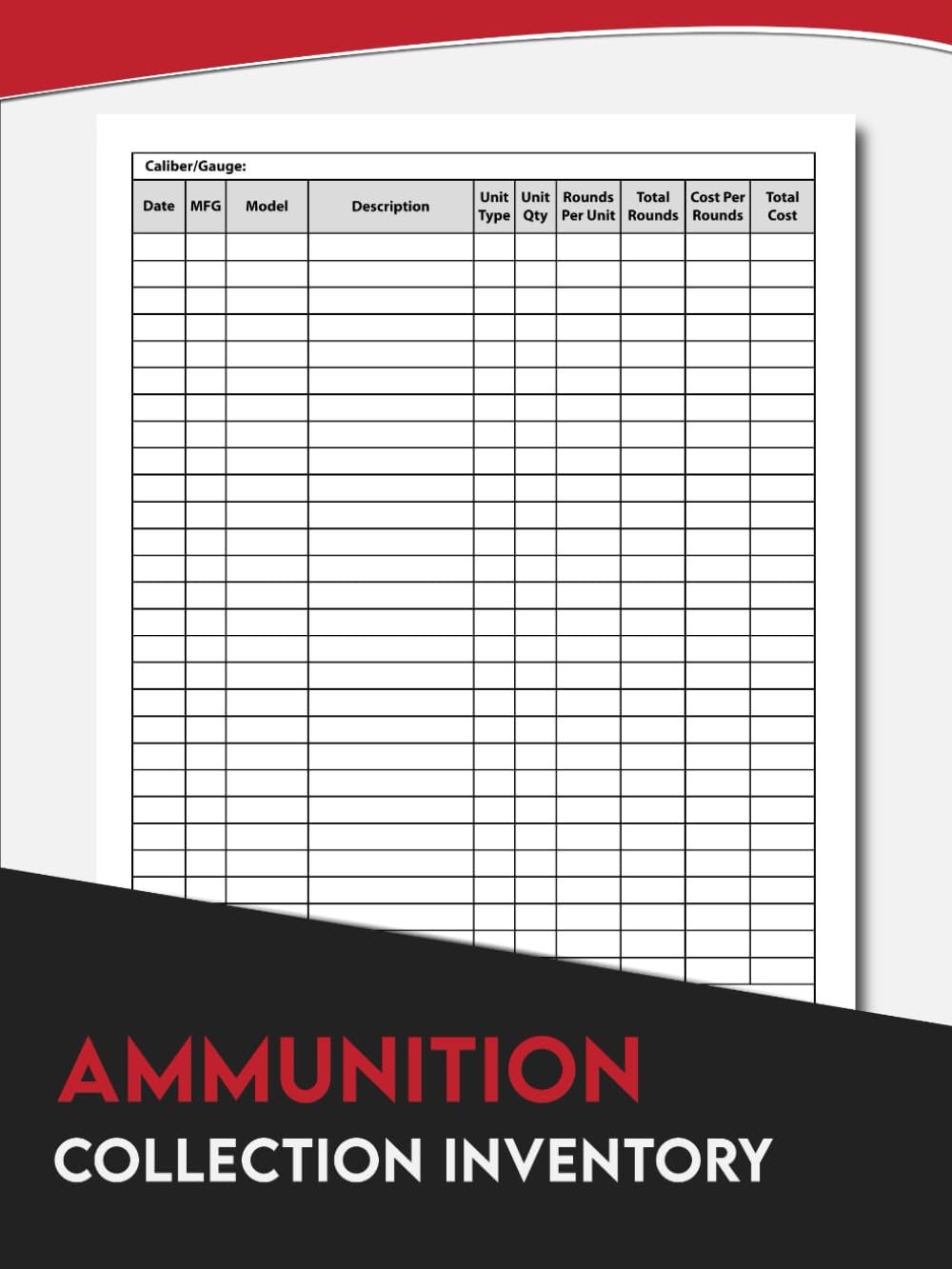 Ammunition Inventory Log Book: Inventory Record Book Ideal for Tracking Ammunition Stocks. baixar livro de graça