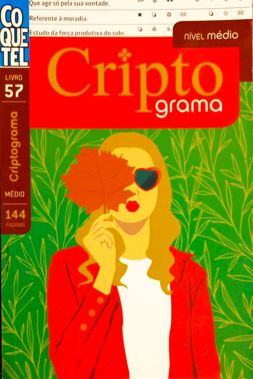 Coquetel Palavras Cruzadas Criptograma 57 - Médio - Puzzle de Palavras Cruzadas - Sala de estar