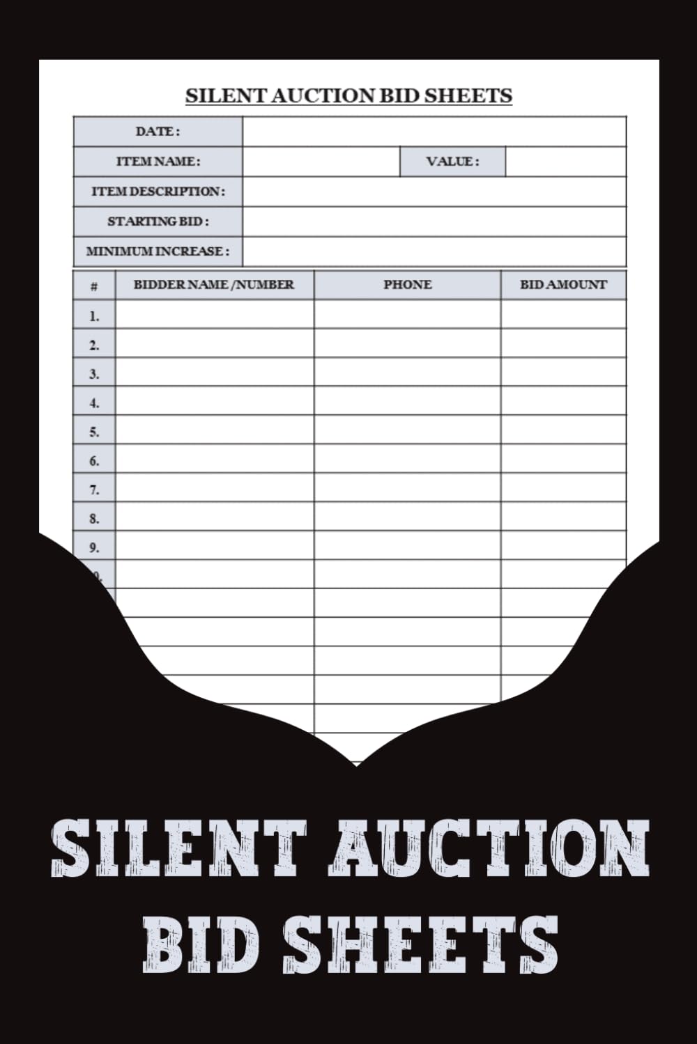 Silent Auction Bid Sheets: Essential Bid Tracking Forms for Charity, School, Church & Nonprofit Fundraising Events baixar livro de graça