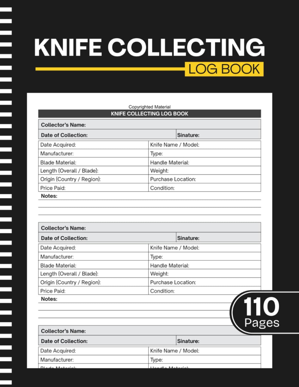 capítulo por capítulo baixar Knife Collecting Log Book: Organize, Record & Maintain Your Knife Collection | Detailed Inventory, Care Logs & Value Tracking for Collectors | 8.5" x 11" Inches, 110 pages