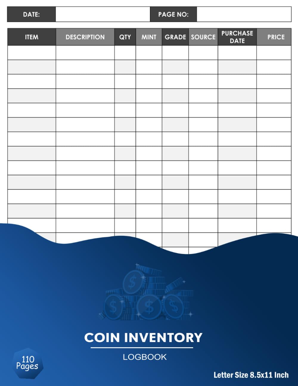 Coin inventory log: Record and keep Track of your Coin Collection baixar livro de graça