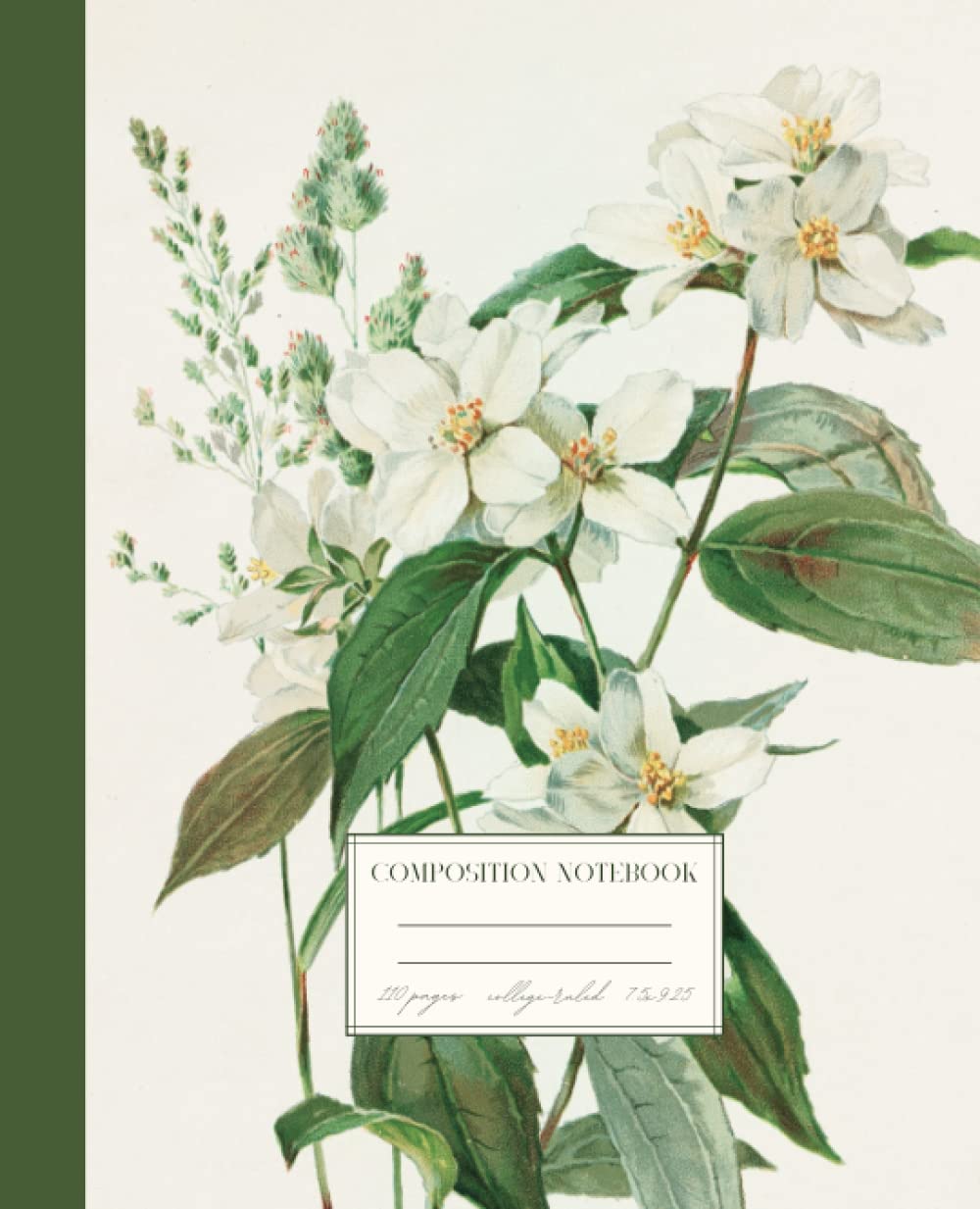 Composition Notebook: College Ruled with Antique Floral Botanical Art | Vintage Mock Orange Blossom Illustration with Cottagecore Nature Aesthetic |... School, or Work | 7.5" x 9.25" | 110 Pages baixar livro de graça