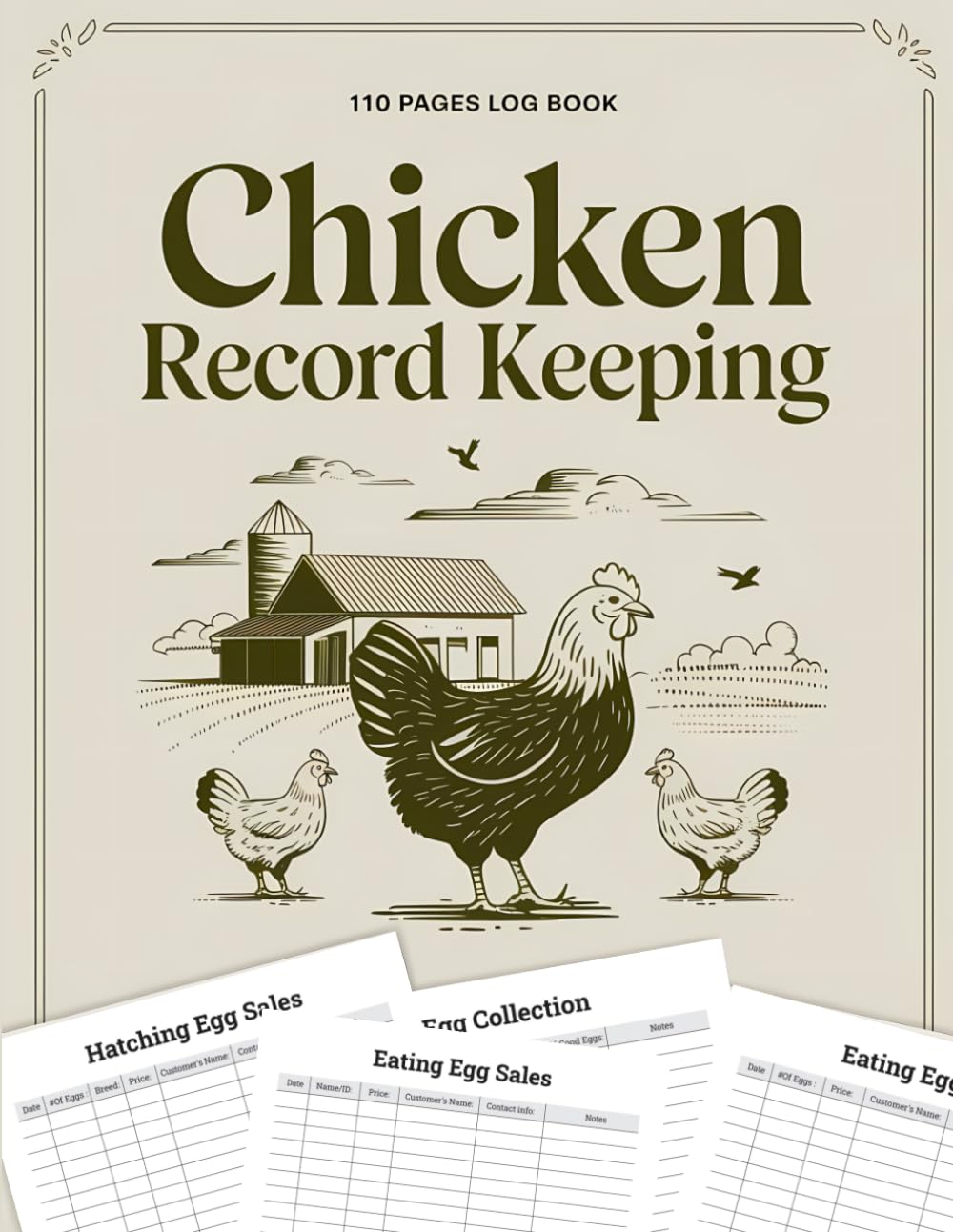 ler totalmente Chicken Record Keeping Log Book: A Complete 4-Year Chicken Farm Ledger for Egg Production, Expenses, Income & More