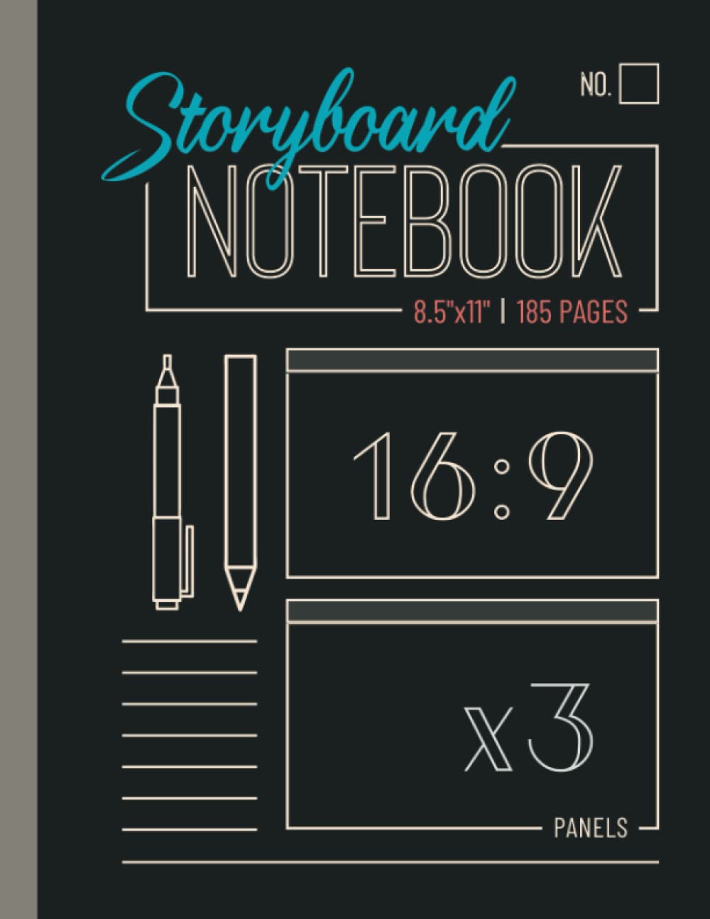 ler totalmente Storyboard Notebook 3 panels: 16:9 aspect ratio Blak Storyboard Sketchbook | For Filmakers | Directors | Animators | Youtubers | Students | Storytellers