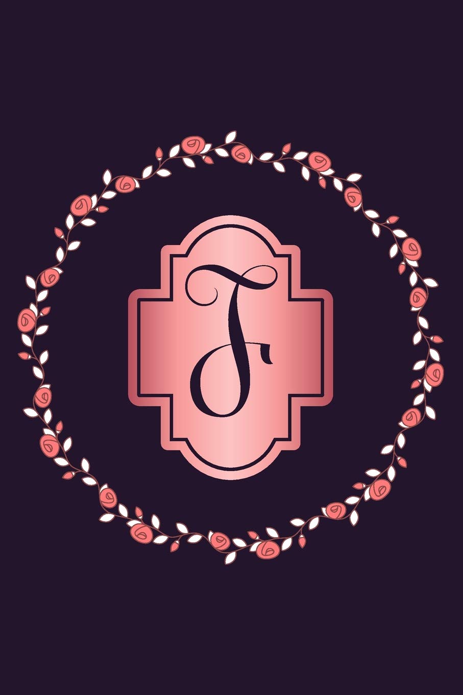 F: Letter F Monogram. Rose Flowers Personalized 6 x 9 Floral Notebook & Journal for Women and Girls baixar livro de graça