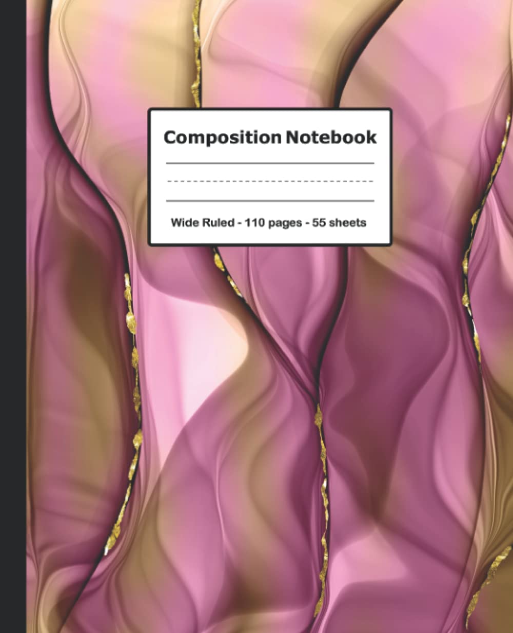ler totalmente Composition Notebook: Wide Ruled Paper Notebook Journal | Pretty Gold Pink Turquoise Liquid Marble | Blank Wide Lined Workbook for Girls Boys Kids... To do list, Notes taking, Drawing...etc