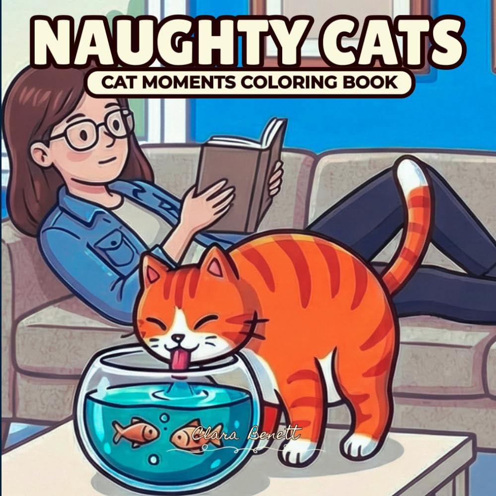 NAUGHTY CATS: CAT MOMENTS COLORING BOOK baixar livro de graça