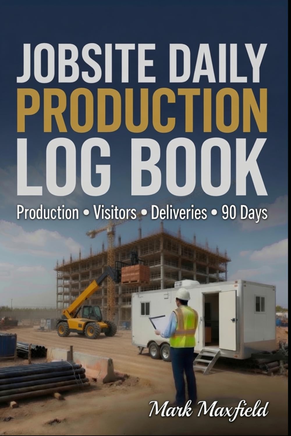 ler totalmente Jobsite Daily Production Log Book: Production • Visitors • Deliveries • 90 Days
