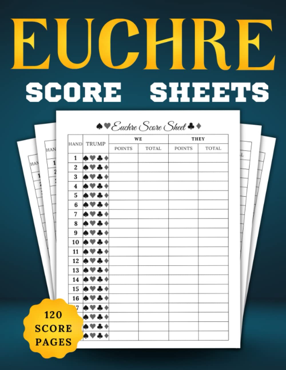 Euchre Score Sheets: 120 Large Score Pages For Score Keeping, Euchre Score Book, Progressive ScoreBoard For Euchre Game Night, Euchre Score NoteBook,... Pads, Size 8.5" x 11" Inches, (ScoreBook) baixar livro de graça