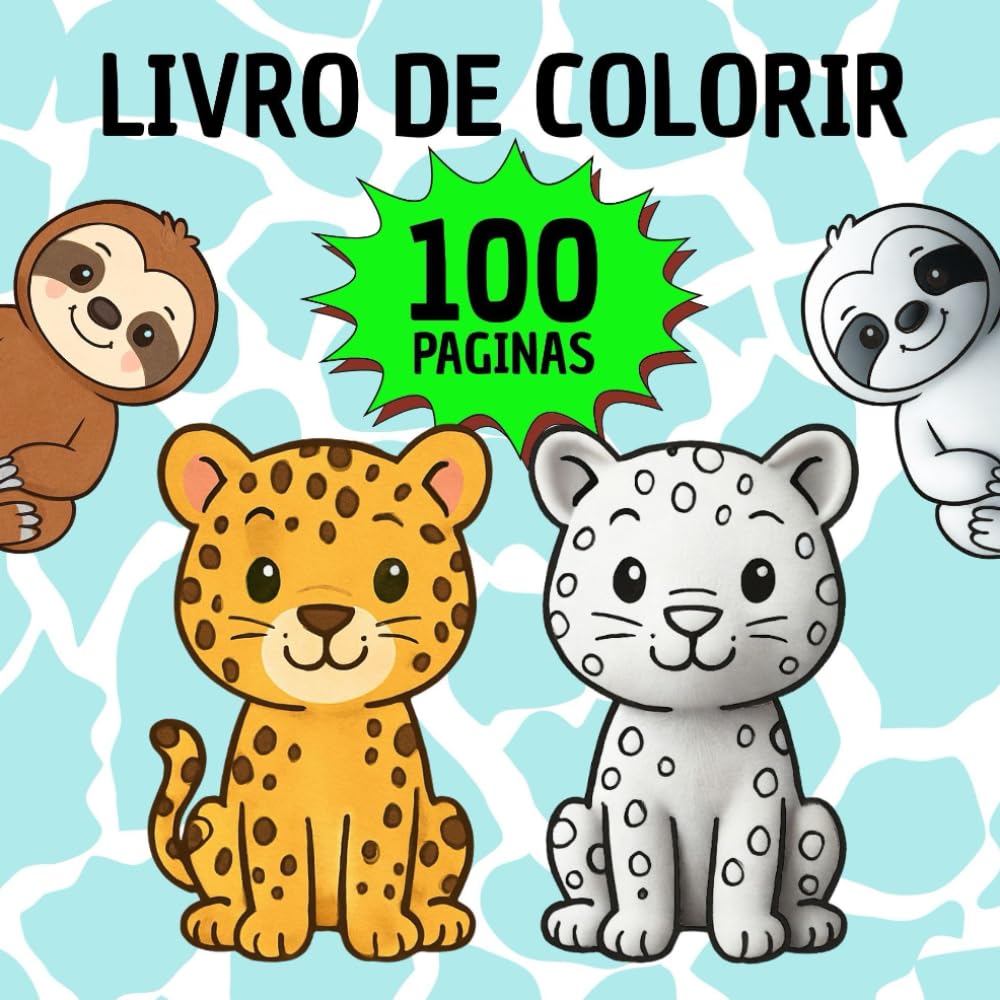 ler totalmente LIVRO DE DESENHO PARA COLORIR INFANTIL DE ANIMAIS (Livros infantil para colorir) (Portuguese Edition)