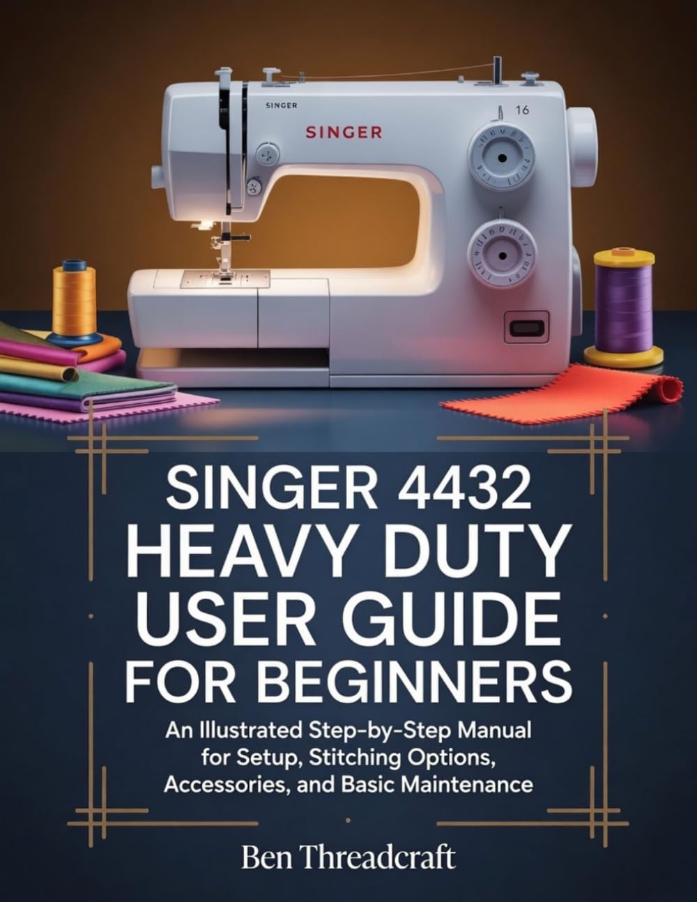 ler totalmente Singer 4432 Heavy Duty User Guide for Beginners: An Illustrated Step by Step Manual to Setup, Stitching Options, Accessories, and Basic Maintenance
