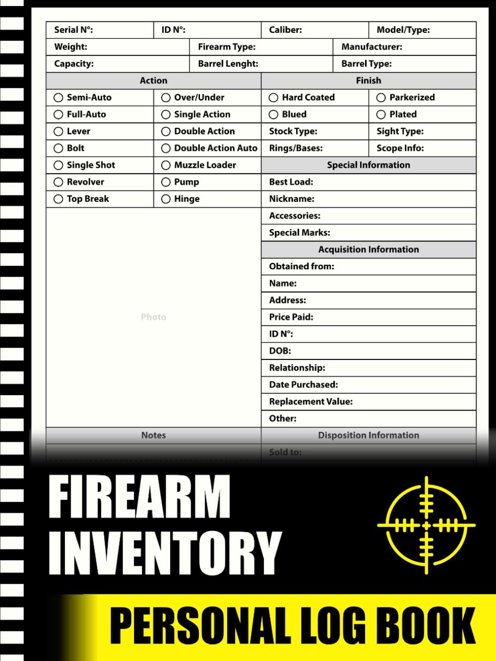 capítulo por capítulo baixar Firearm Inventory Personal Log Book: Personal Firearm Record Book Ideal for Gun Owners to Document Acquisitions, Dispositions, and Personal Gun Collection Information.