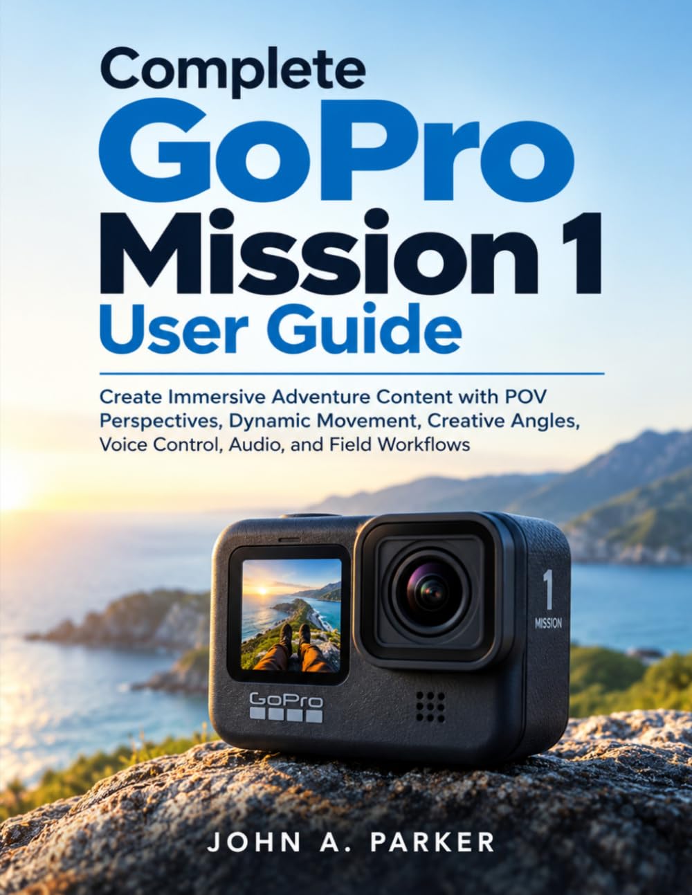 ler totalmente Complete GoPro Mission 1 User Guide: Create Immersive Adventure Content with POV Perspectives, Dynamic Movement, Creative Angles, Voice Control, Audio, and Field Workflows