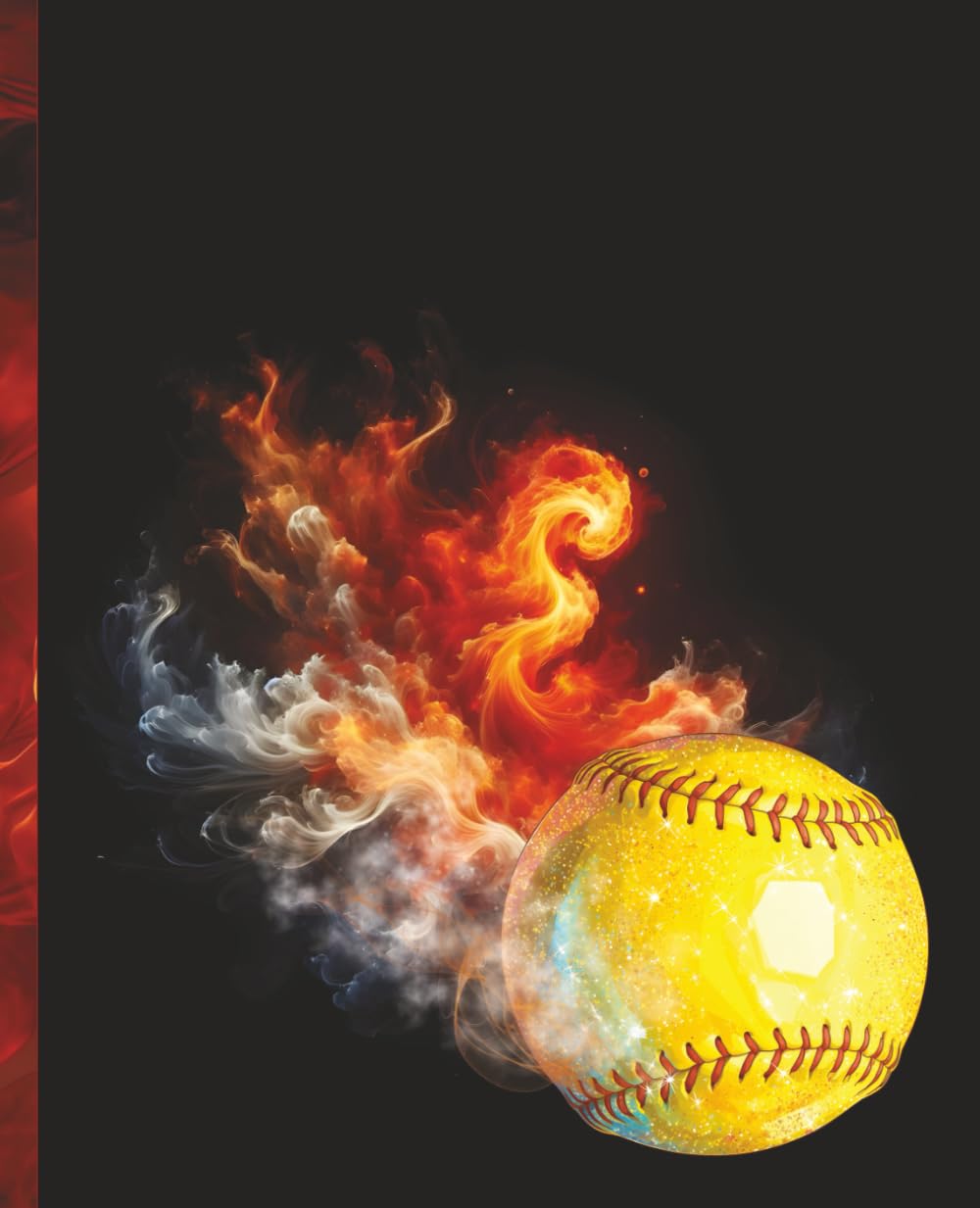 ler totalmente Flaming Hot Smoking Softball Journal: Composition Notebook | 7.5" x 9.25” College Ruled Cool Black Fire Book with 120 Pages for Girls – Kids - Teens | Sports Collection