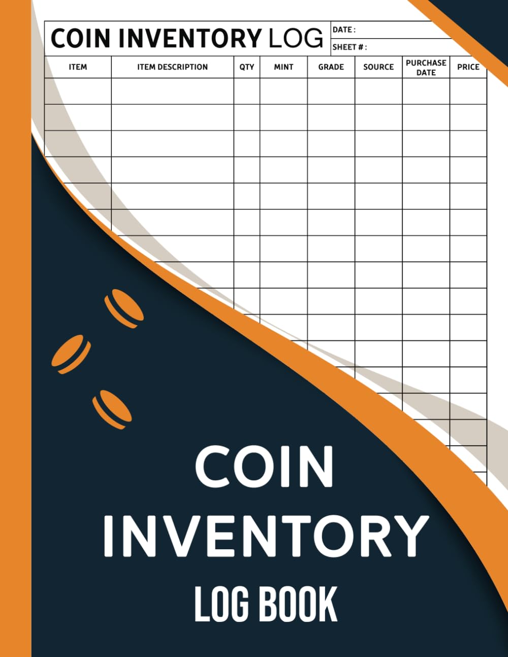 ler totalmente Coin Inventory Log Book | Logbook To Record And Keep Track Of Your Coin Collection | Coin Collecting Notebook For Coin Collectors | (8.5" X 11" Inches) Large Size