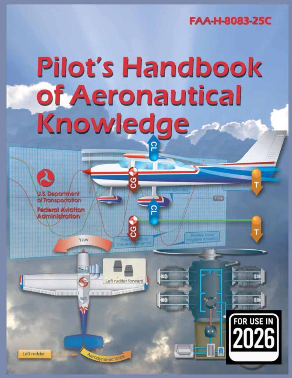 Pilot’s Handbook of Aeronautical Knowledge FAA-H-8083-25C: Print Color Edition 2026 baixar livro de graça
