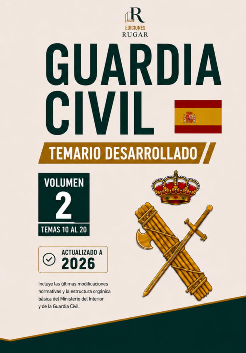 capítulo por capítulo baixar Temario Guardia Civil 2026 — Volumen II: Derecho Administrativo, Seguridad Ciudadana, Extranjería, Guardia Civil, Ciberseguridad, Topografía y Menores... Civil — Ediciones RUGAR) (Spanish Edition)